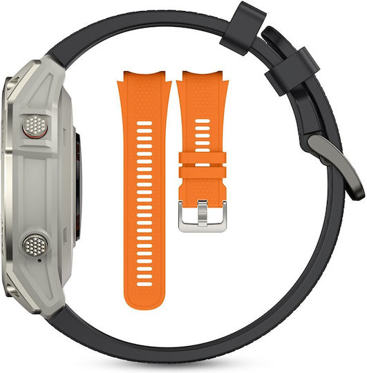 Manta Activ X Smartwatch with Heart Rate Monitor (Silver) view 2