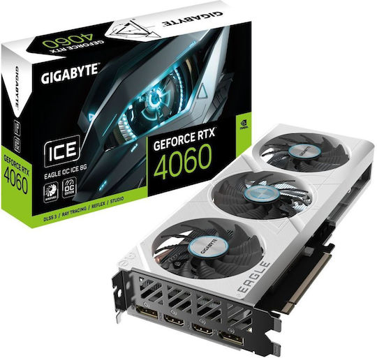 Gigabyte GeForce RTX 4060 8GB GDDR6 Eagle OC ICE Graphics Card view 1