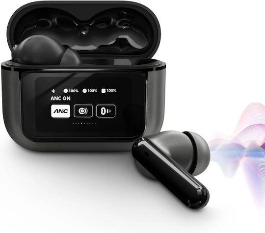 Energy Sistem Display ANC In-ear Bluetooth Handsfree Earphones with Charging Case Graphite view 6