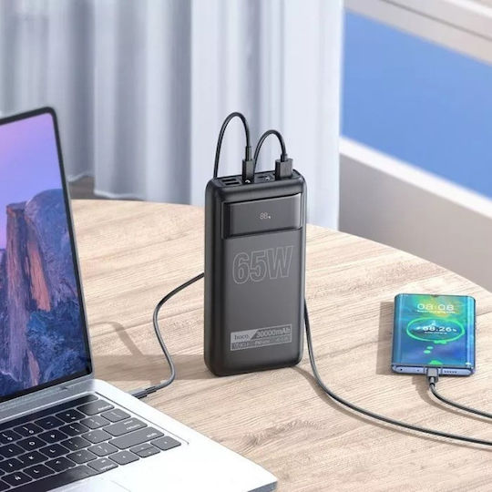 Hoco DB81 Power Bank 30000mAh 65W with 4 USB-A Ports Power Delivery Black vue 4