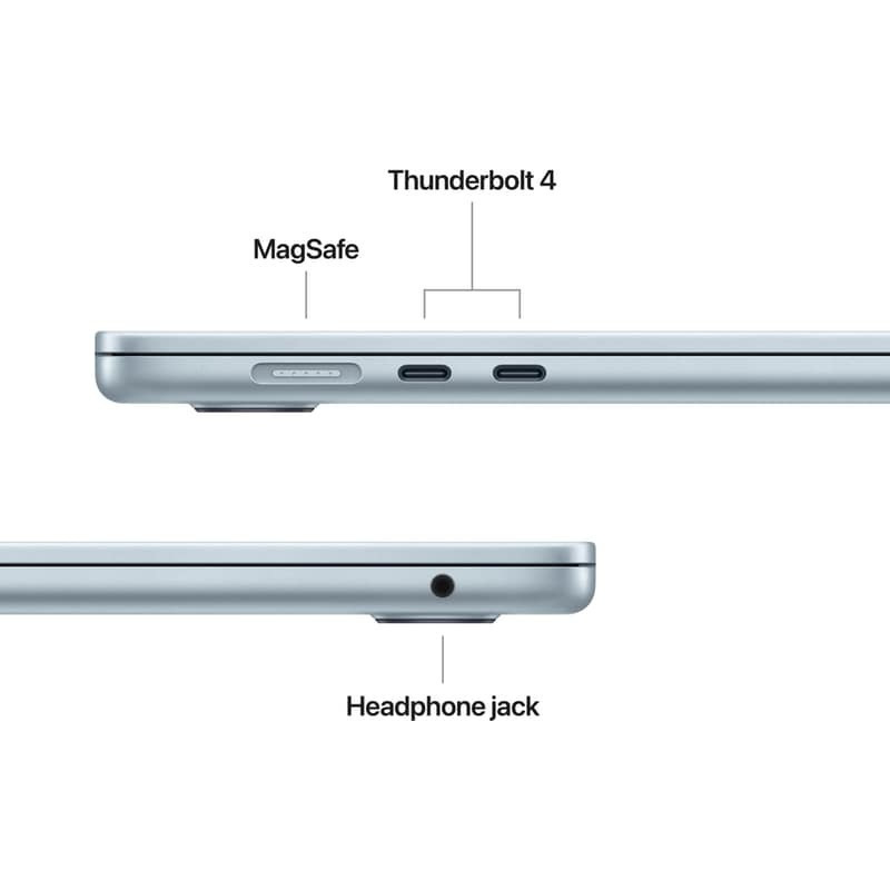 Apple MacBook Air 15.3" IPS Retina Display (M4-10-Core/16GB/512GB SSD/10-Core GPU) with 35W Charger (Dual Port) Sky Blue (International English Keyboard) view 9