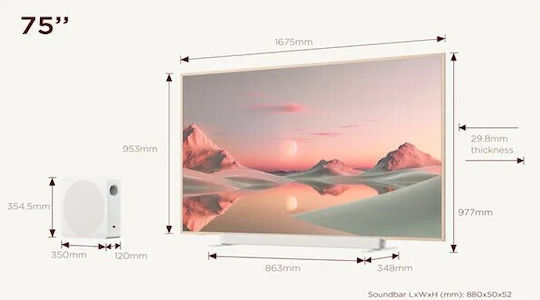 TCL Smart Television 75" 4K UHD QLED 75A300 PRO HDR (2024) view 3
