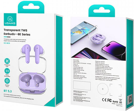 Usams Us-be16 In-ear Bluetooth Handsfree Earphones with Charging Case Blue Ansicht 2