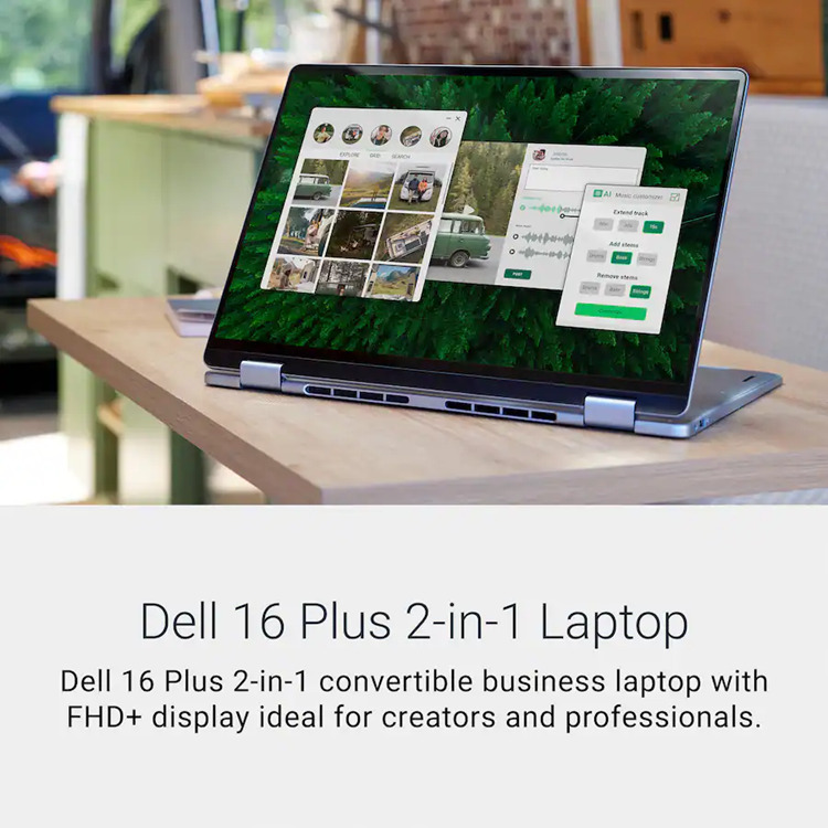 Dell 16 Plus 2-in-1 DB06250 16" FHD+ Touchscreen (Ultra 7-256V/16GB/1TB SSD/W11 Home) Ice Blue (US Keyboard) view 4