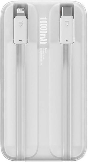 Baseus Comet Power Bank 10000mAh 22.5W with USB-A Port and USB-C Port Power Delivery White vue 2