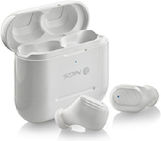 NGS Artica Duo In-ear Bluetooth Handsfree Earphones with Charging Case White