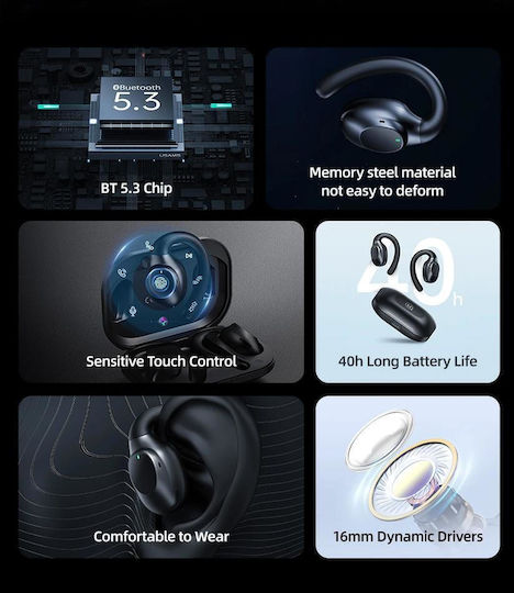 Usams EM20 Earbud Bluetooth Handsfree Earphones with Charging Case Black view 5