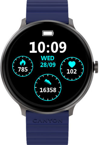Canyon Jacky SW-69 Waterproof Smartwatch with Heart Rate Monitor (Blue-Yellow) view 2