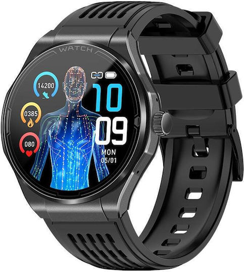 iSEN Ja03 Smartwatch with Heart Rate Monitor (Black)