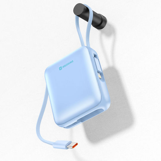 Swissten Power Bank 10000mAh 20W with USB-C Port Blue view 4