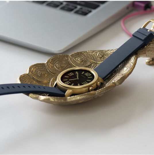 Oozoo Q00321 45mm Smartwatch with Heart Rate Monitor (Gold / Blue) view 6