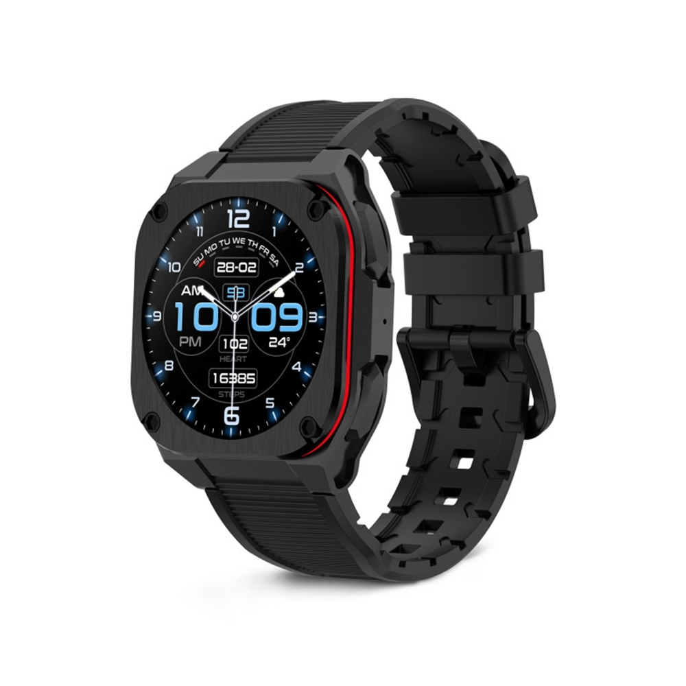 Ksix Zenthium Smartwatch with Heart Rate Monitor Black