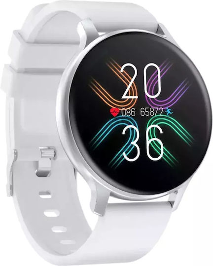 Canyon Badian 45mm Smartwatch with Heart Rate Monitor (White) view 3