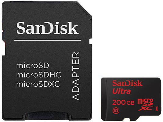Sandisk Ultra microSDXC 200GB Class 10 UHS-I 90MB/s with Adapter view 4
