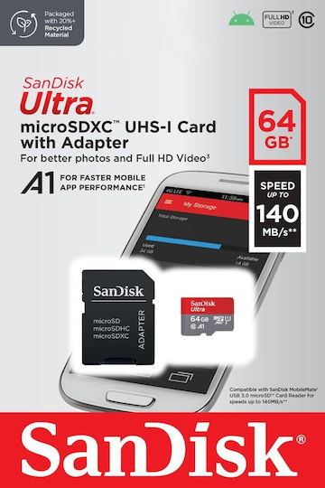 Sandisk Ultra microSDXC 64GB Class 10 U1 A1 UHS-I view 4