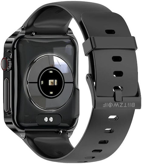 BlitzWolf BW-HL6 54mm Smartwatch with Heart Rate Monitor (Black Silicone) view 4