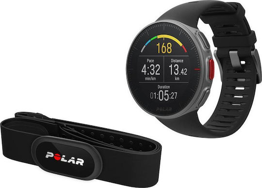 Polar Vantage V HR Stainless Steel 46mm Waterproof Smartwatch with Heart Rate Monitor (Black) view 1