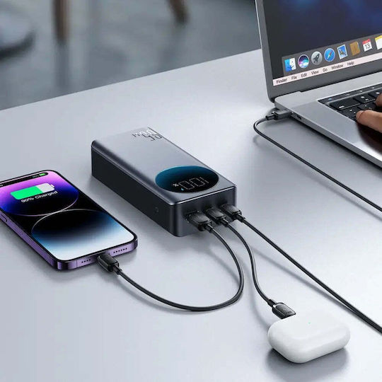 Joyroom JR-PBF05 Pro Power Bank 30000mAh 65W with USB-A Port and 2 USB-C Ports Black view 7