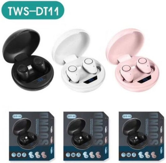 DT-11 In-ear Bluetooth Handsfree Earphones with Charging Case Black view 2