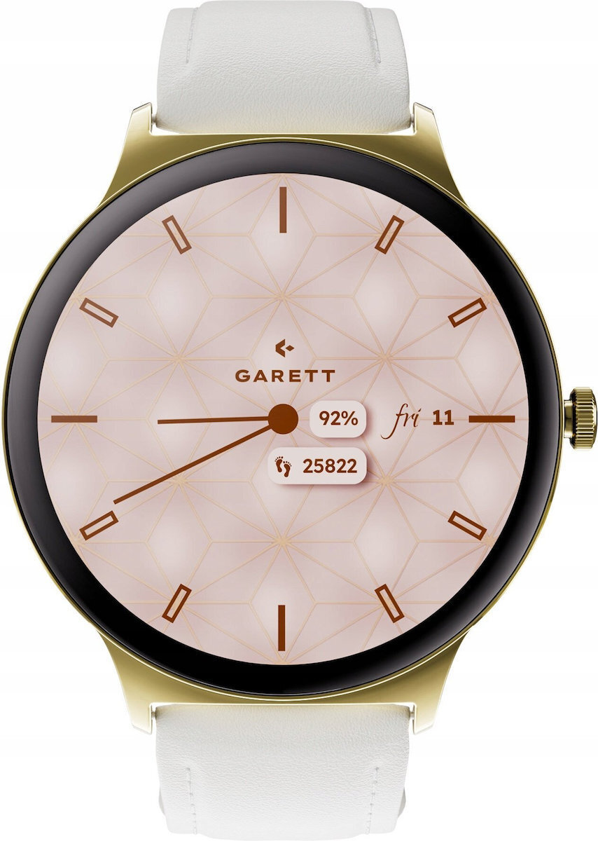 Garett Verona 2 Stainless Steel 43mm Smartwatch with Heart Rate Monitor (Gold) view 6