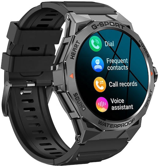 Microwear K62 Smartwatch with Heart Rate Monitor (Black) view 3