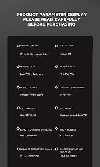 S91 Drone 2.4 GHz with Camera and Controller view 7