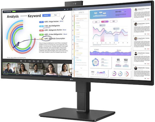 LG 34BQ77QC-B Ultrawide IPS HDR Curved Monitor 34" QHD 3440x1440 with Response Time 5ms GTG view 2