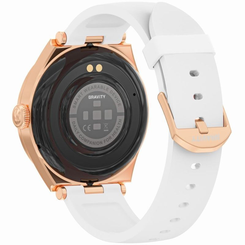 Smartwatch Gravity Rose Gold White Gt25-4 vue 4