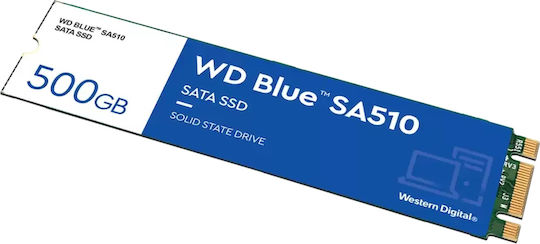 Western Digital Blue SA510 SSD 500GB M.2 Type with SATA III Connection WDS500G3B0B vue 3