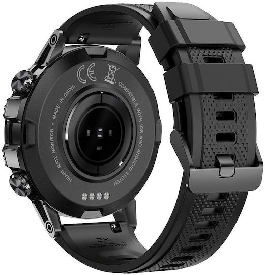 Lemfo K52 Smartwatch with Heart Rate Monitor (Black) vue 3