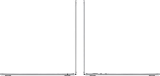 Apple MacBook Air 15" (2024) 15.3" Retina Display (M3-8-core/8GB/256GB SSD) Silver (GR Keyboard) vue 3
