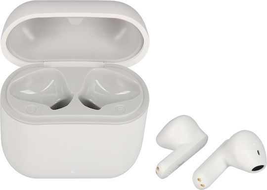 Akashi ALTBUDSBTWH Earbud Bluetooth Handsfree Earphones with Charging Case White view 2
