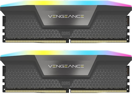 Corsair Vengeance RGB DDR5 32GB RAM with 2x16GB Modules and Speed 6000 for Desktop CMH32GX5M2B6000C30 view 3
