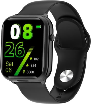 X8s 1.8 Inch Screen 2 In 1 Tws Earphone Smart Watch Support Bluetooth Call Heart Rate Blood Oxygen Monitoring Black