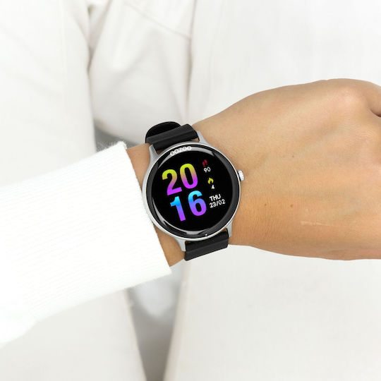Oozoo Q00130 45mm Smartwatch with Heart Rate Monitor (Black) view 3
