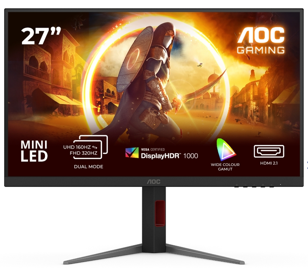 AOC U27G4XM IPS HDR Gaming Monitor 27" 4K 3840x2160 160Hz with 1ms Response Time GTG
