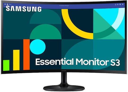 Samsung Essential S3 S36GD VA Curved Monitor 27" FHD 1920x1080 with Response Time 4ms GTG