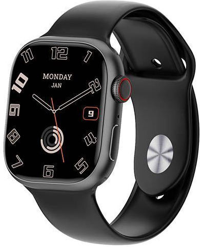 NO.1 Watch 9 with Heart Rate Monitor (Black Case / Black Silicone Strap) view 5