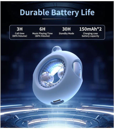 Choetech Breath Lighting BH-T22 In-ear Bluetooth Handsfree Earphones with Charging Case Purple view 2