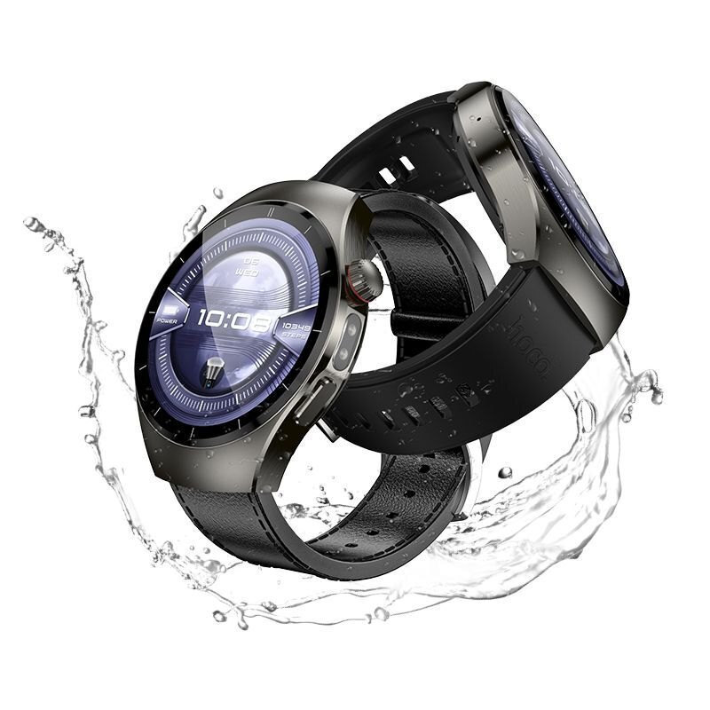 Hoco Y40 Aluminum 48mm Smartwatch with Heart Rate Monitor Black view 6