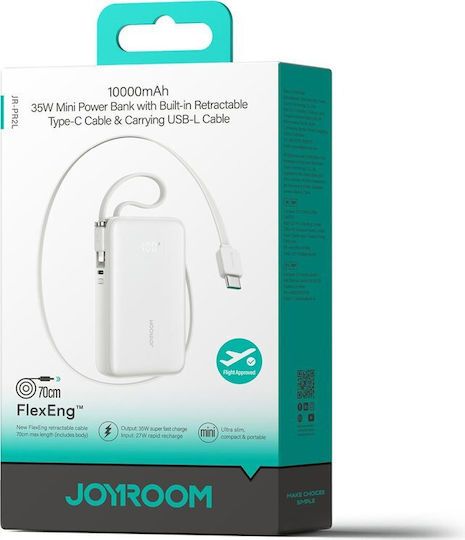 Joyroom JR-PR2L Power Bank 10000mAh 35W White view 5