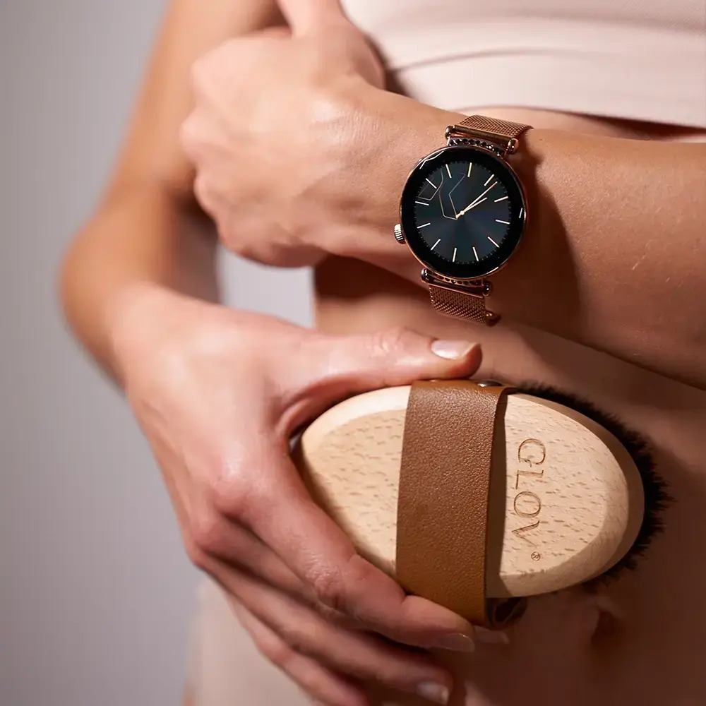 MaxCom FW73 Onyx Gold + Glov Stainless Steel Smartwatch with Heart Rate Monitor (Onyx Gold) view 3