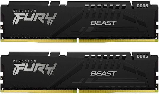 Kingston Fury Beast DDR5 64GB RAM with 2x32GB Modules and Speed 6400 for Desktop KF564C32BBEK2-64 vue 5