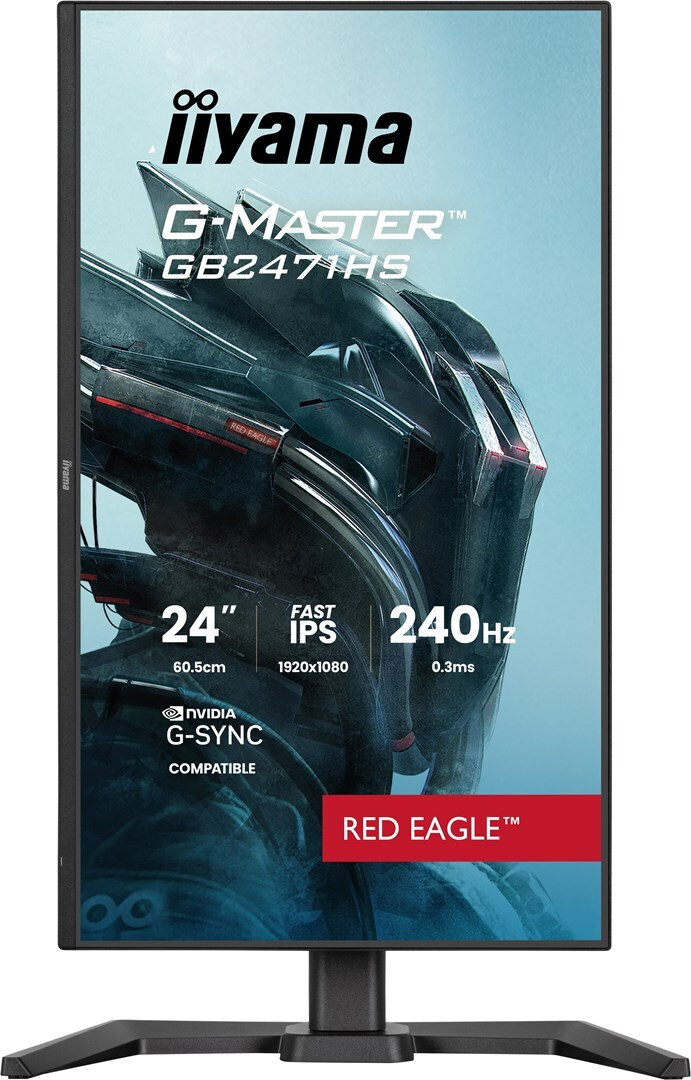 Iiyama G-Master Red Eagle IPS HDR Monitor 23.8" FHD 1920x1080 240Hz view 1