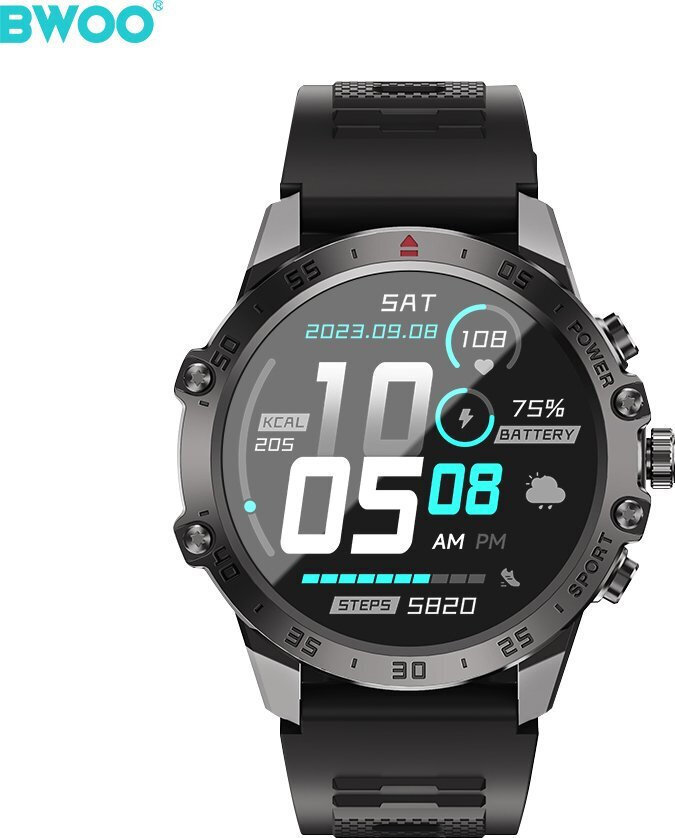 Bwoo Smartwatch Wa-08 1.43” Amoled Black vue 3