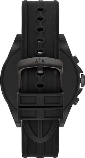 Armani Exchange Connected Stainless Steel 46mm Smartwatch (Black) view 3