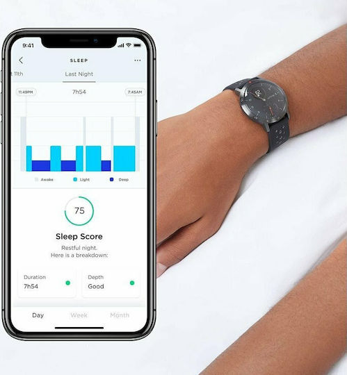 Withings Steel HR Sport Waterproof Smartwatch with Heart Rate Monitor (White) view 5