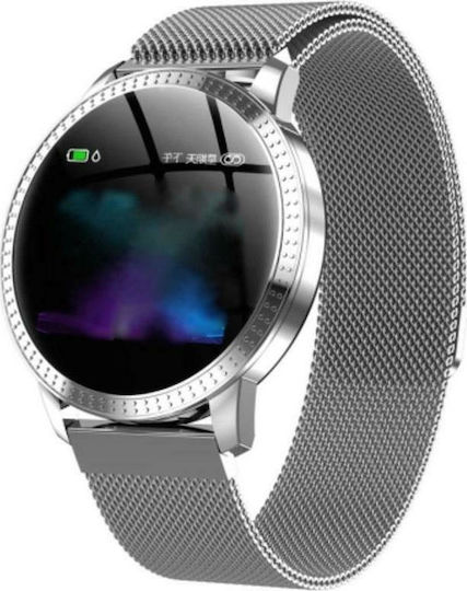 CF18 Plus Smartwatch with Heart Rate Monitor (Silver) view 2