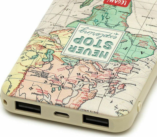 Legami Milano My Super Power 5000mAh with 2 USB-A Ports Travel view 2