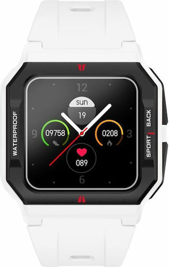 Radiant 41mm Smartwatch with Heart Rate Monitor (White) view 1